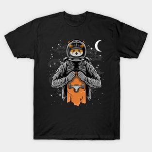 Astronaut Skate Floki Inu Coin Floki Army To The Moon Crypto Token Cryptocurrency Wallet Birthday Gift For Men Women Kids T-Shirt